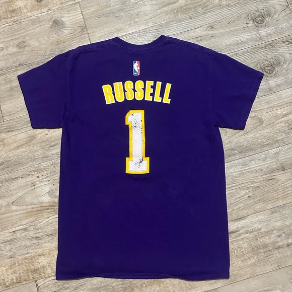 Adidas NBA Los Angeles Lakers #1 Russell Purple T-shirt - Picture 3 of 5